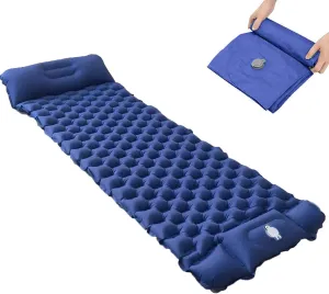 GaRcan Inflatable Sleeping Mattress Sleeping Pad for Camping Inflatable Roll Mat, Lightweight Sleeping Mat, Self-Inflating Camping Mat with Built-in Inflatable Pillow, Ultralight and Small P