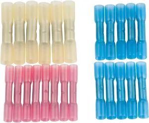 Gardner Bender GBX-TK Xtreme Assorted Butt Splice Terminal Kit, Adhesive Heat-Shrink Insulation, 22-10 AWG, Water / Environment Proof, 600 Volt, Crimp & Heat Seal Wire, 24 Pk., Yellow, Blue & Red