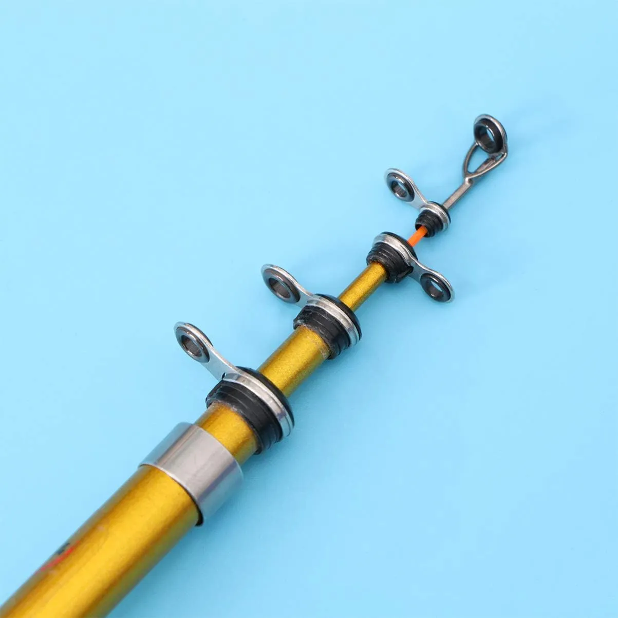 Garneck Fishing Rod Soft-Tailed Extension Rod Freshwater Spinning Combo Sea Saltwater Freshwater Kit (Red 1.8M)