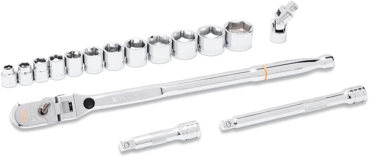 GEARWRENCH 16 Piece 3/8" Drive 120XP Stubby Socket MTS SAE - 81393