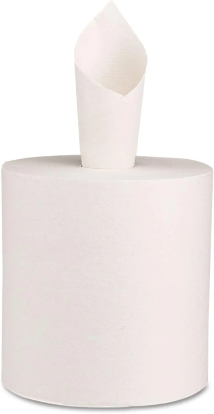 Genuine Joe GJO22700 Hard Wound Roll Towel, 800' Length x 7-8/9" Width, White (Case of 6)