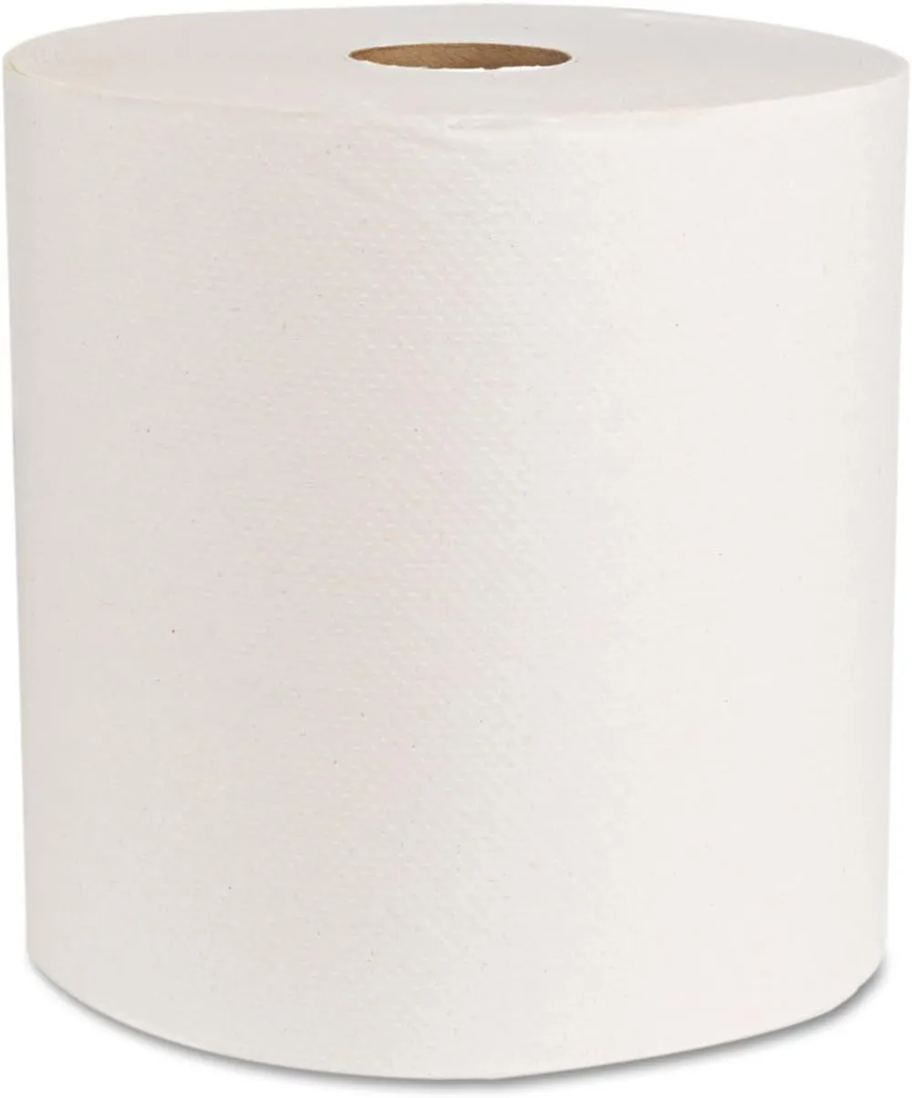 Genuine Joe GJO22700 Hard Wound Roll Towel, 800' Length x 7-8/9" Width, White (Case of 6)
