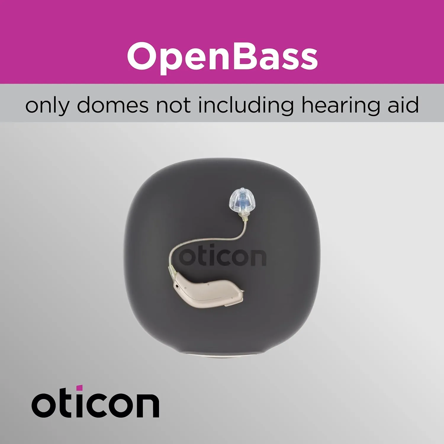 Genuine Oticon Minifit Open Bass 8mm (0.31 inches - Medium) Hearing Aid Domes, OEM Denmark Replacements, Authentic Accessories for Optimal Performance -1 Pack/10 Domes Total