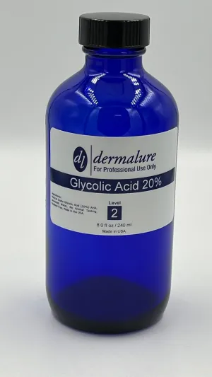 Glycolic Acid Peel 20% 8oz. 240ml Pro Size (Level 2 pH 1.6)