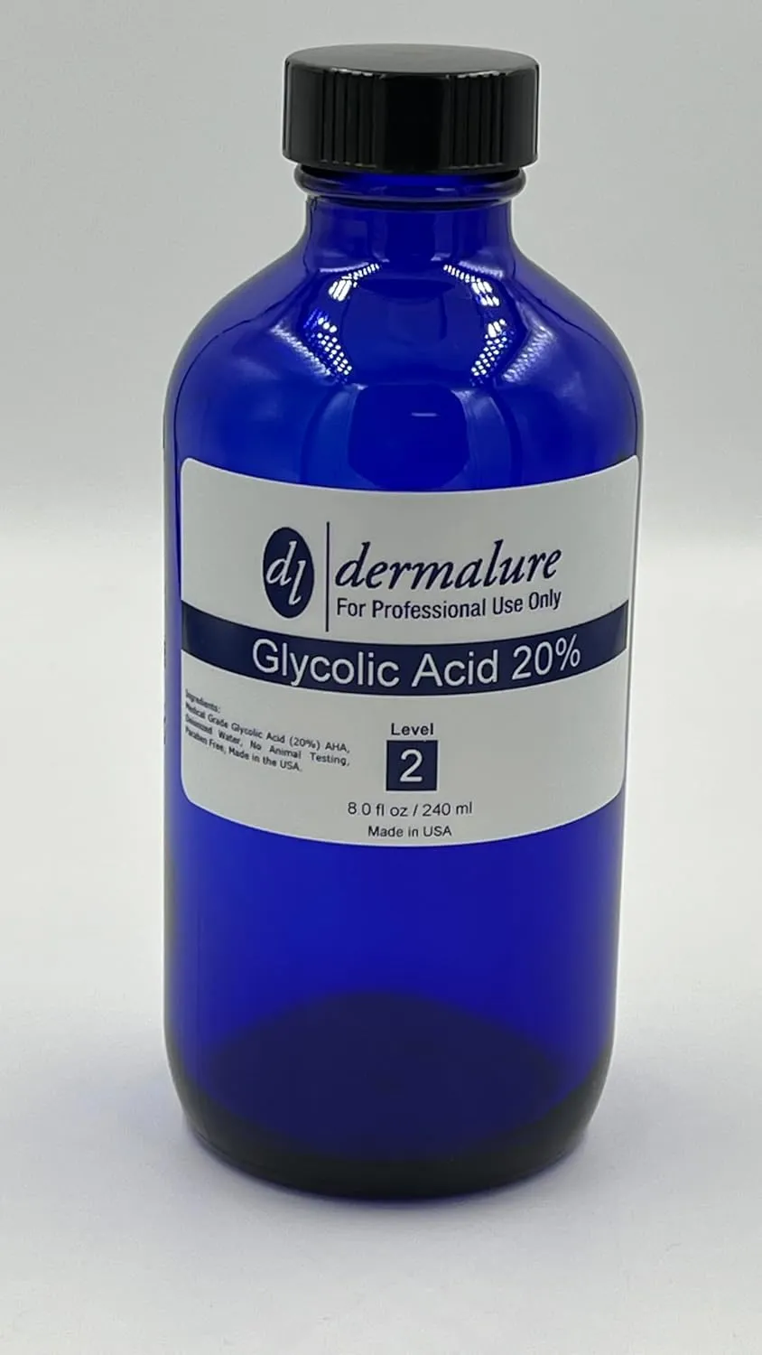Glycolic Acid Peel 20% 8oz. 240ml Pro Size (Level 2 pH 1.6)