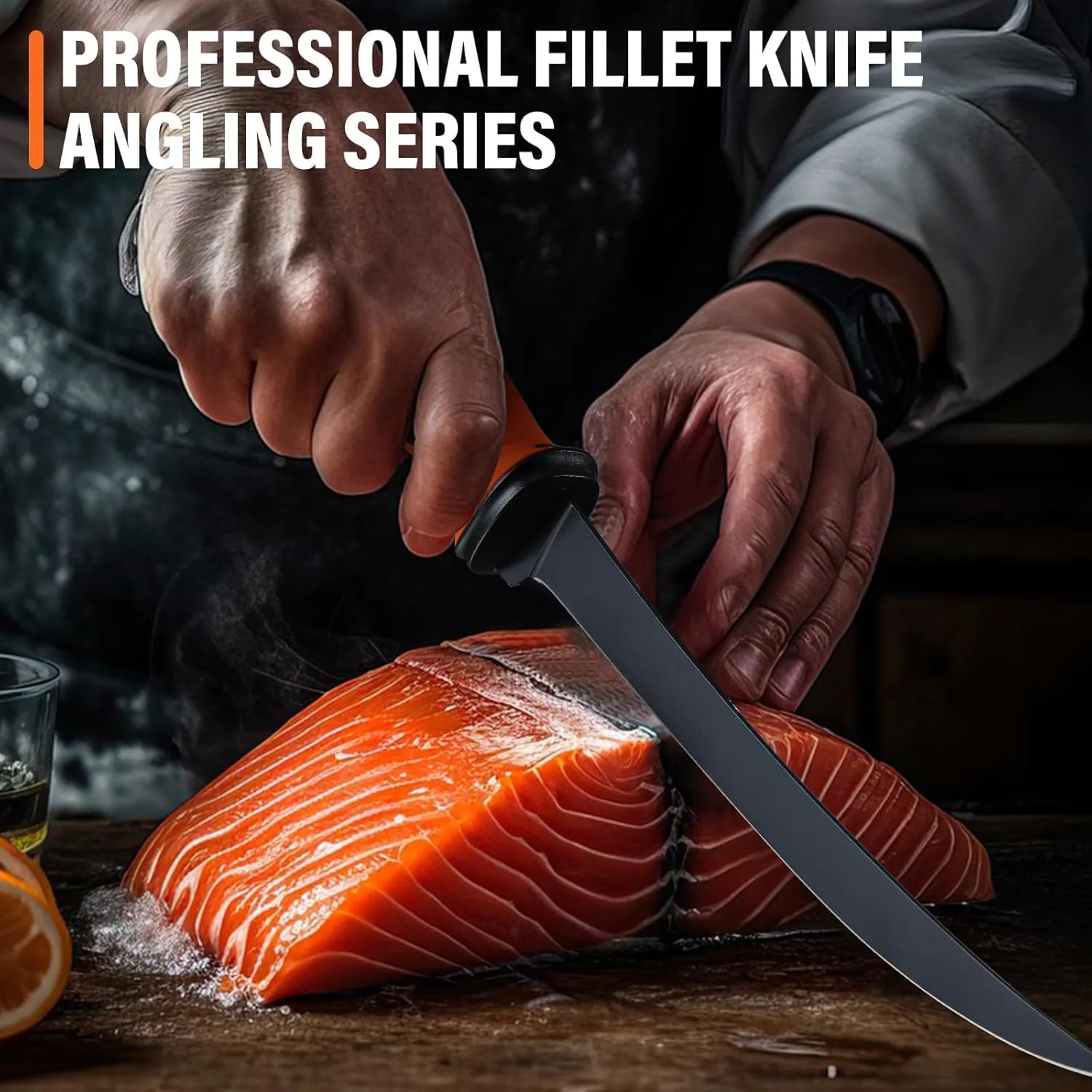 Golden Bird Filleting Knife Set - 5 Pcs Fishing Knife 5Cr15Mov Boning Knives with Protective Sheath, Sharp Blade for Meat Cutting, Non-Slip Handles Knives for with Storage Bag