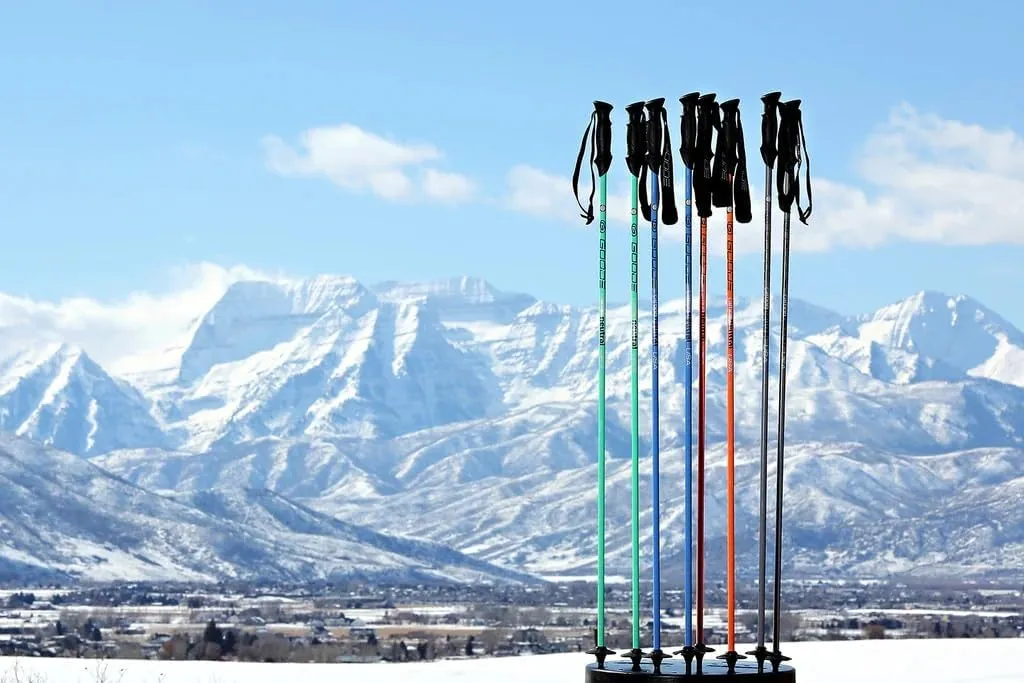GOODE Carbon Neutral Ski Poles – Ultra-Lightweight & Durable Eco-Friendly Composite – High-Performance Shock Absorbing Downhill Ski Poles for Men & Women - Pair