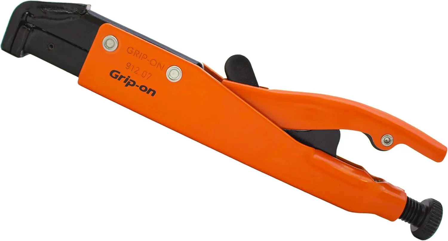 Grip-On 91207 7-Inch Axial Grip L-Shaped Locking Pliers in Orange Epoxy