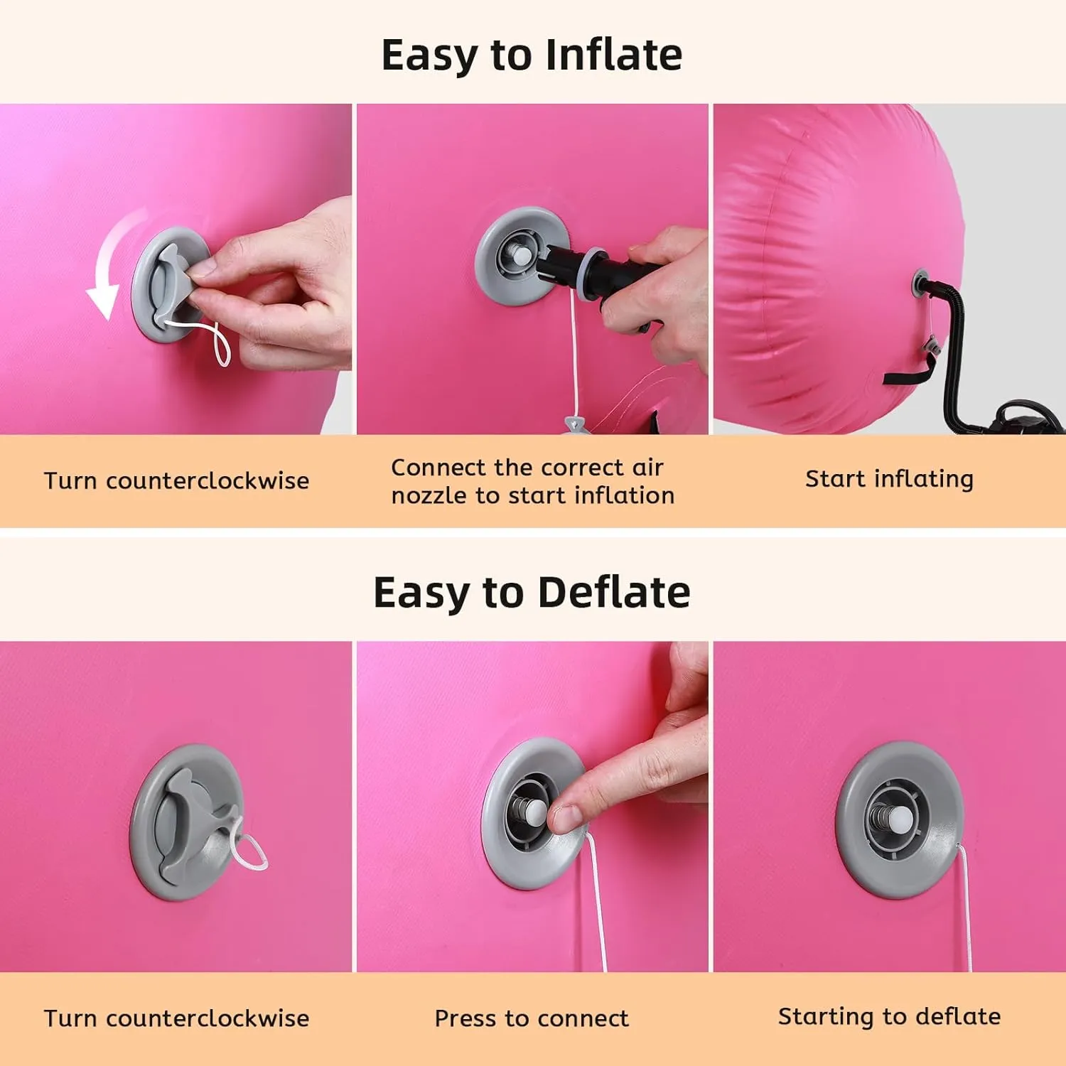 Gymnastics Air Barrel Inflatable Tumbling Roller Air Mat,Gymnastic Equipment Octagon Mat with Electric Pump for Backhandspring/Training Cheerleading/Yoga/Home Use