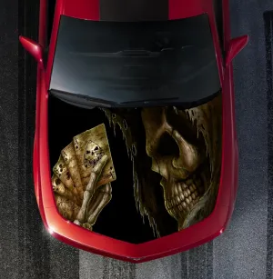 H05 Grim Reaper Cards - Hood WRAP - Wraps Decal Sticker Tint Vinyl Image Graphic Carbon Print Laminated Printed Fiber 3