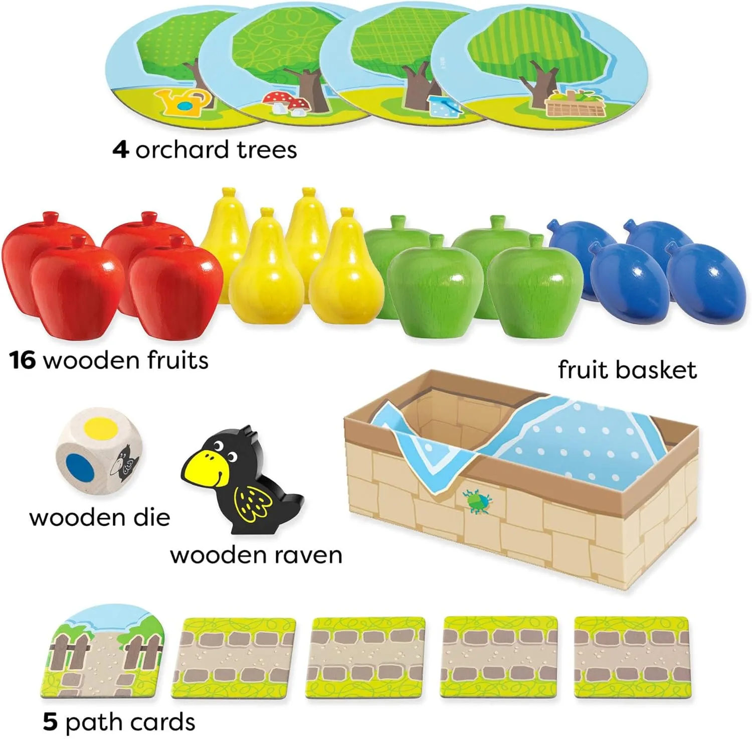 HABA My Very First Games - First Orchard Toddler Game - My First Orchard Game, Cooperative Toddler Board Games for 2 Year Olds - Made in Germany