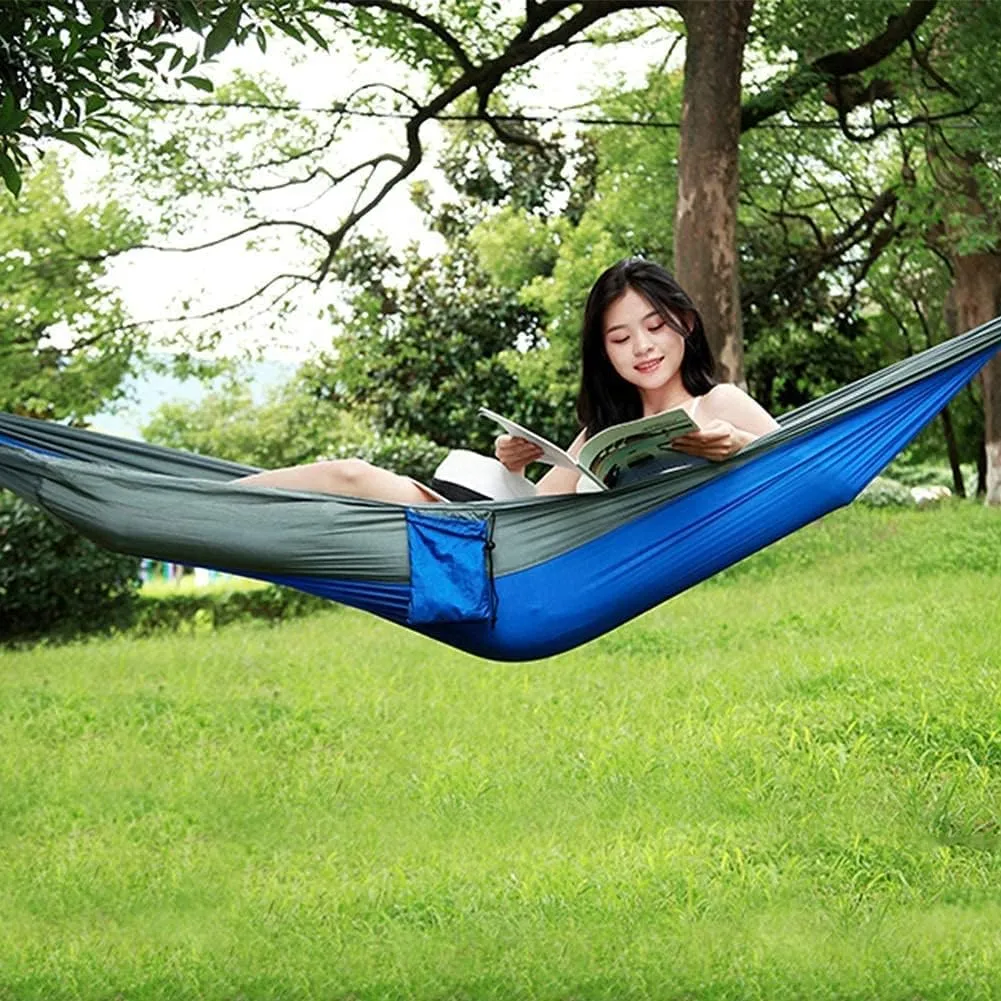 Hammock Camping Hammock Camping Hammock Portable Parachute Fabric Garden Outdoor Leisure Sleeping Swing Travel Hanging Bed Hammocks for Outside (Color : A)