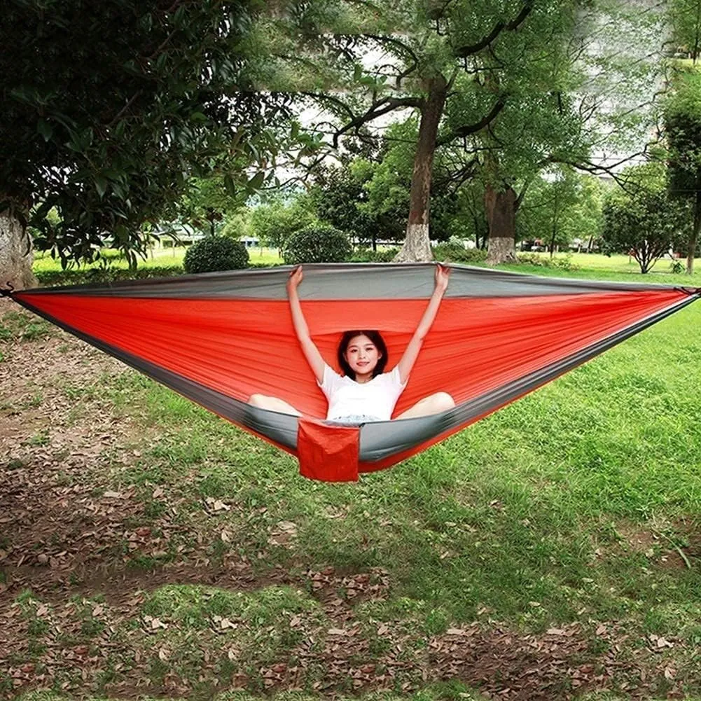 Hammock Camping Hammock Camping Hammock Portable Parachute Fabric Garden Outdoor Leisure Sleeping Swing Travel Hanging Bed Hammocks for Outside (Color : A)