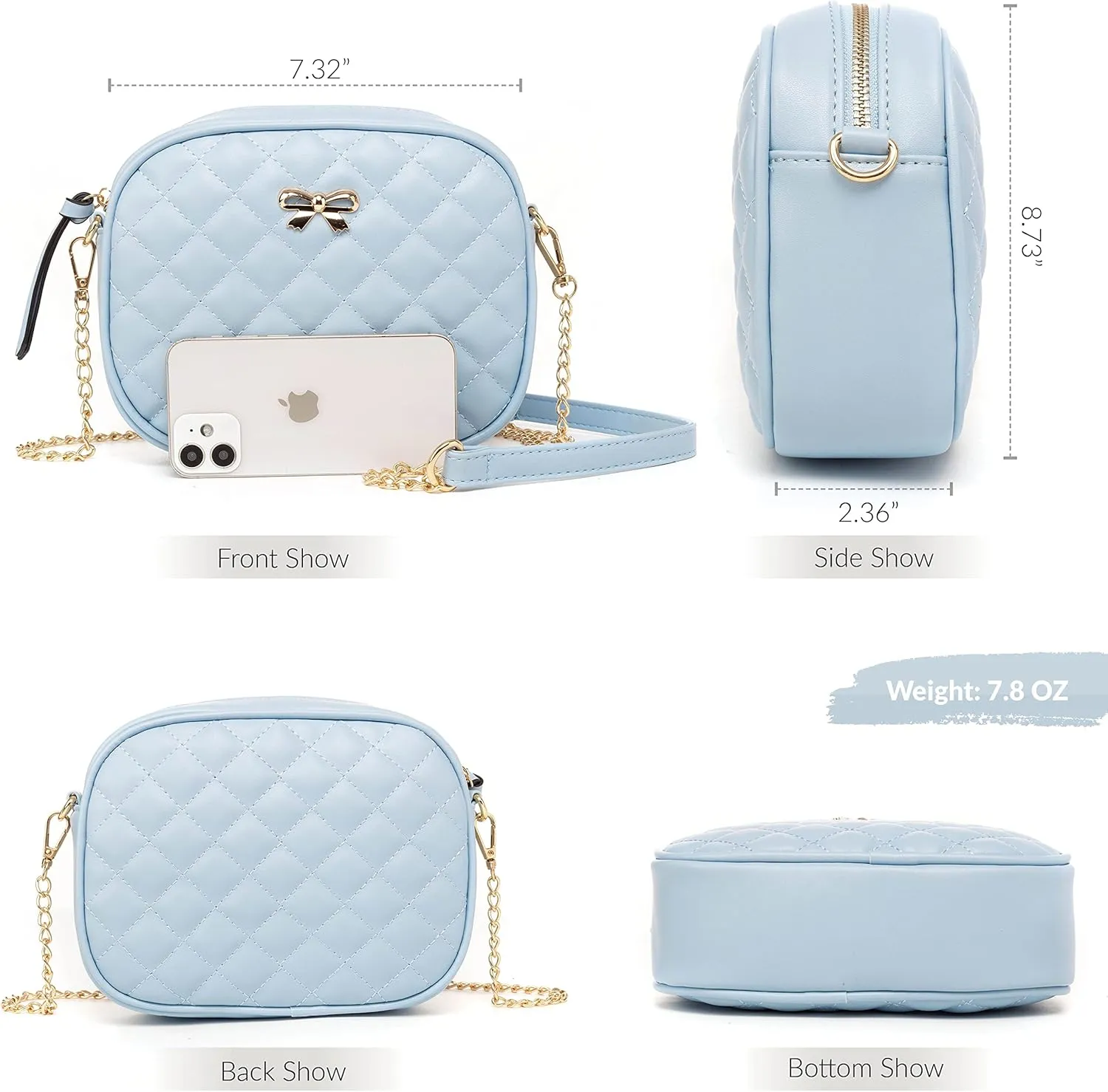 Hanbella Small Crossbody Bags for Women and Girls, Cute PU Leather Purses and Handbags for Teens, Women's Wristlet Clutch