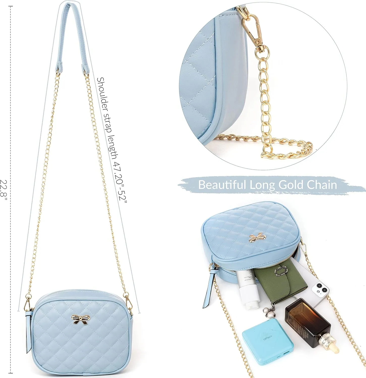Hanbella Small Crossbody Bags for Women and Girls, Cute PU Leather Purses and Handbags for Teens, Women's Wristlet Clutch