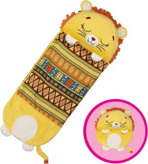 Happy Nappers Pillow & Sleepy Sack- Comfy, Cozy, Compact, Super Soft, Warm, All Season, Sleeping Bag with Pillow- Lion (Medium)