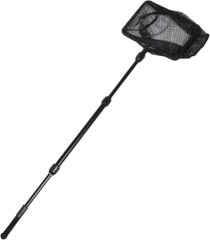 Happyyami Telescopic Fishing Net Plastic Pole Easy to Extend Retract Fish Tank Net Skid-Resistant Abs Handle for Freshwater and Size m
