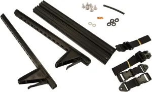 Harmony Gear Supplemental Steering Kit for Tandem Kayak Rudder Systems | Wilderness Systems and Perception Kayaks | Foot Braces and Extension Straps, Black, One Size (8023053)