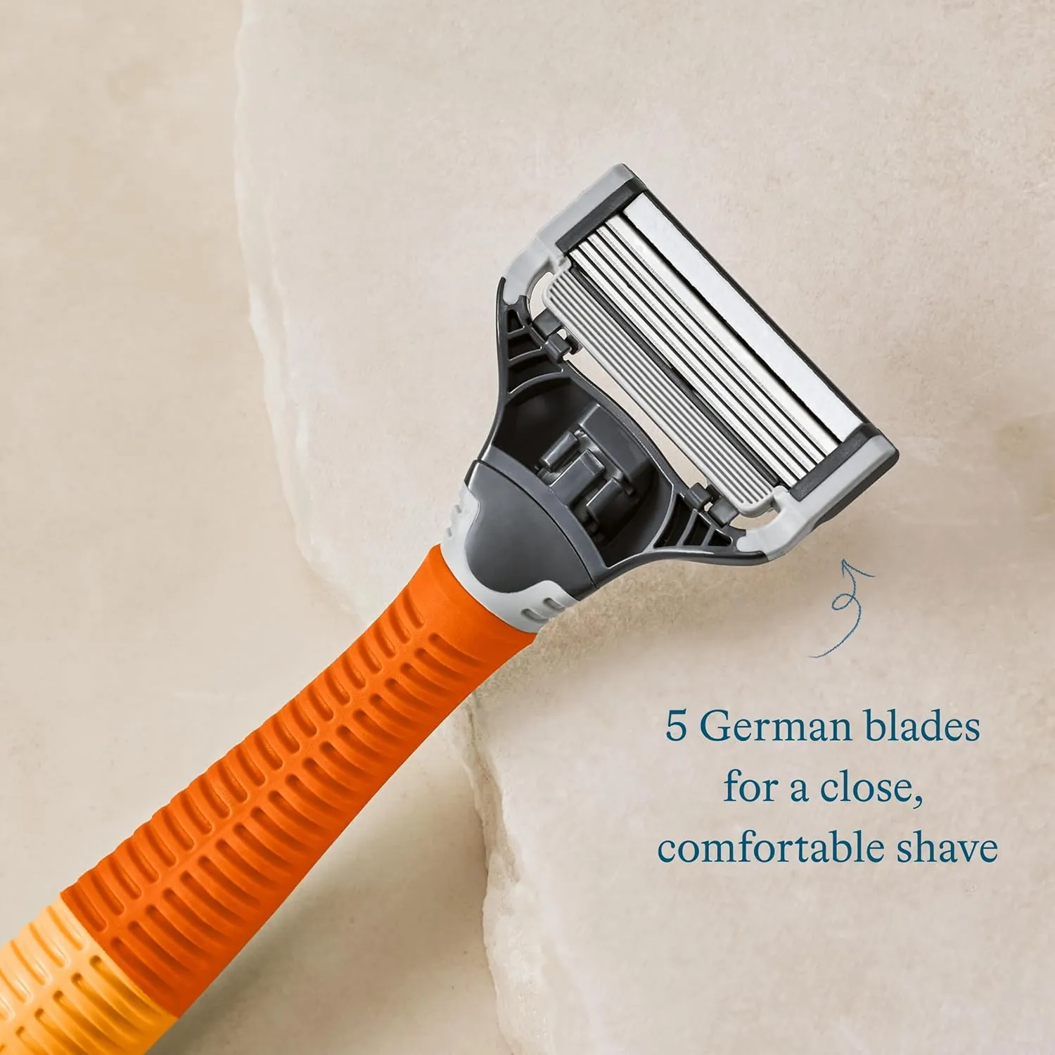 Harry's Shaving Kit for Men - Razor Handle, 3 Razor Blade Refills, Foaming Shave Gel, and Travel Blade Cover - Ember