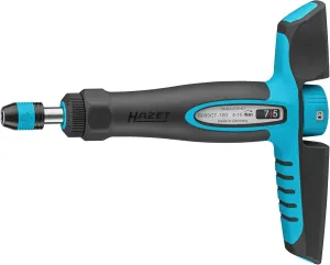 Hazet Torque Screwdriver 6005CT-100, 1/4 Inch with Cross Handle, 4-10 Nm, 6% Accuracy, 198 mm Length, Switchable Right/Left, Freewheel Mechanism, Ergonomic