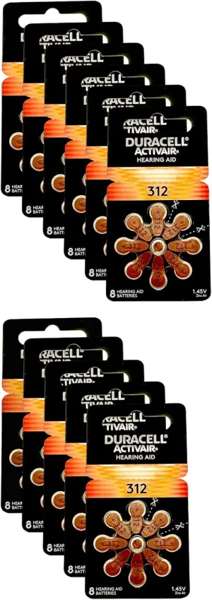 Hearing Aid Batteries Size 312 pack 40 batteries ((2.Units))