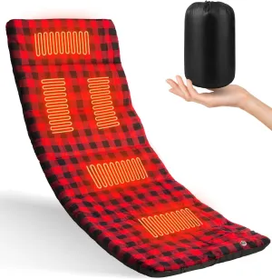 Heated Sleeping Bag Liner, 5 Heating Zones, Electirc Sleeping Bag Heater for Cold Weather Camping Backpacking or Hiking, Multi USB Power Supported (Battery NOT Included)