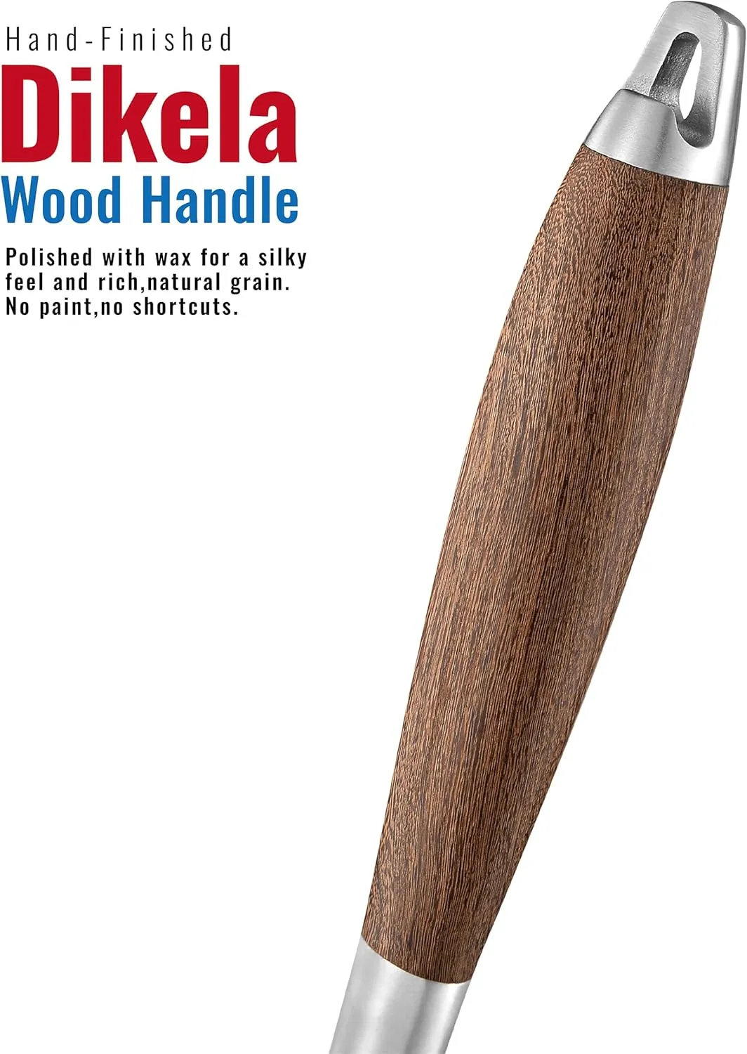Heavy-Duty ​Dikela Wooden BBQ Grilling Tools Set. Extra Thick Stainless Steel Multi-Function Spatula, Fork & Tongs | Essential Accessories for Barbecue & Grill. Ideal Gift for Father