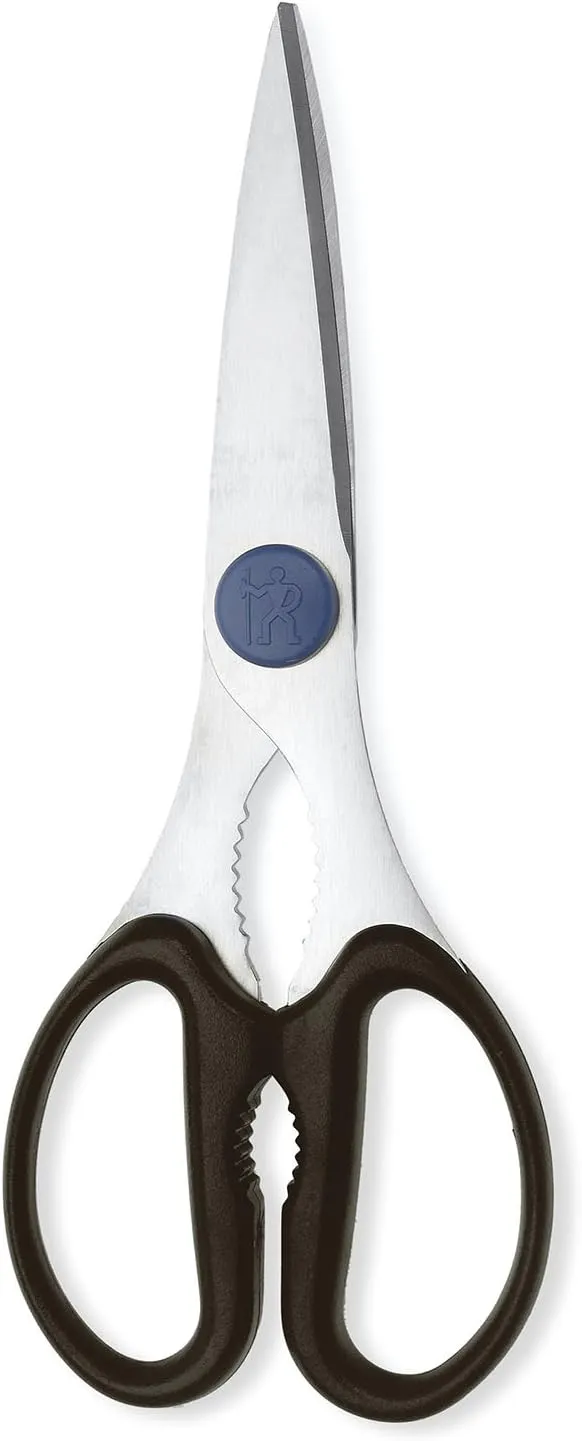 HENCKELS Heavy Duty Kitchen Shears that Come Apart, Dishwasher Safe, Black, Stainless Steel, Blue 10.25-inch