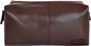 Hidesign Men's Charles Shave Toilet Travel Kit With Waterproof Interior Leather