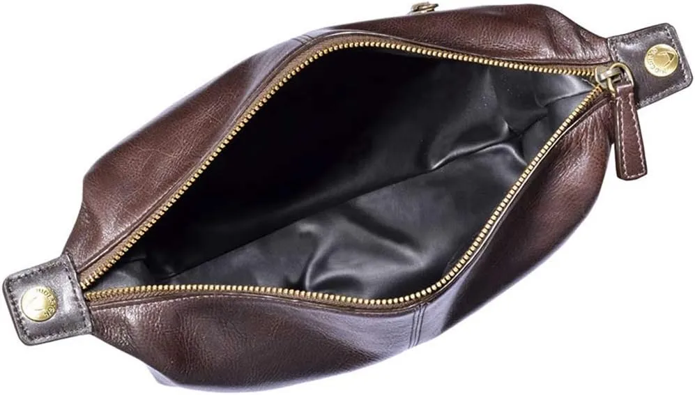 Hidesign Men's Charles Shave Toilet Travel Kit With Waterproof Interior Leather