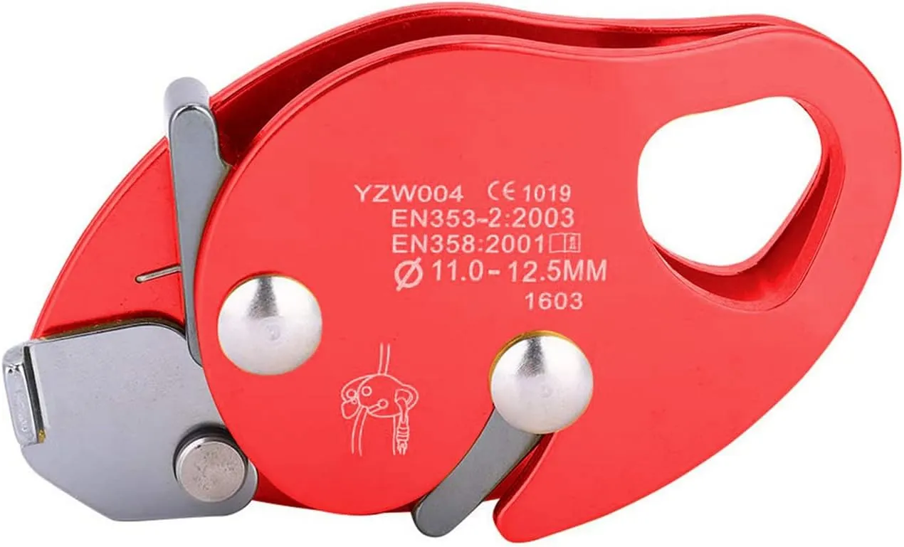 High Altituded Rope Locking Device Light Weight Aluminum Rope Grab Tool for Professional Climbers