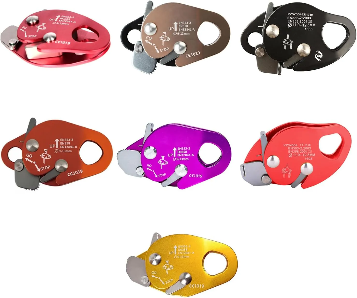 High Altituded Rope Locking Device Light Weight Aluminum Rope Grab Tool for Professional Climbers