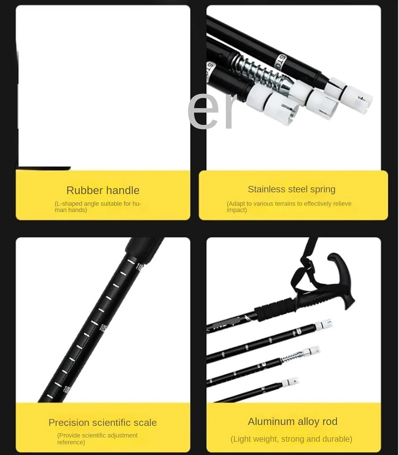 Hiking Trekking Poles Telescopic Hiking Poles Aluminum Alloy Trekking Sticks Ultralight for Camping Climbing Hiking Sticks for Trekking