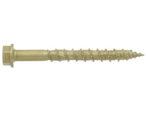 Hillman POWERPRO ONE 1/4 in. x 2-1/4 in. L Star Hex Washer Head Bronze Steel Multi-Material Screw