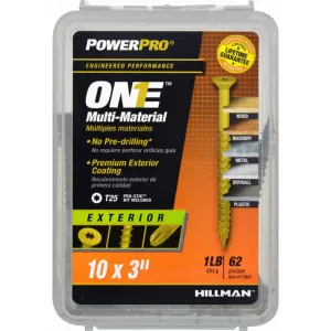 Hillman POWERPRO ONE No. 10 x 3 in. L Star Flat Head Bronze Steel Multi-Material Screw 1 lb.