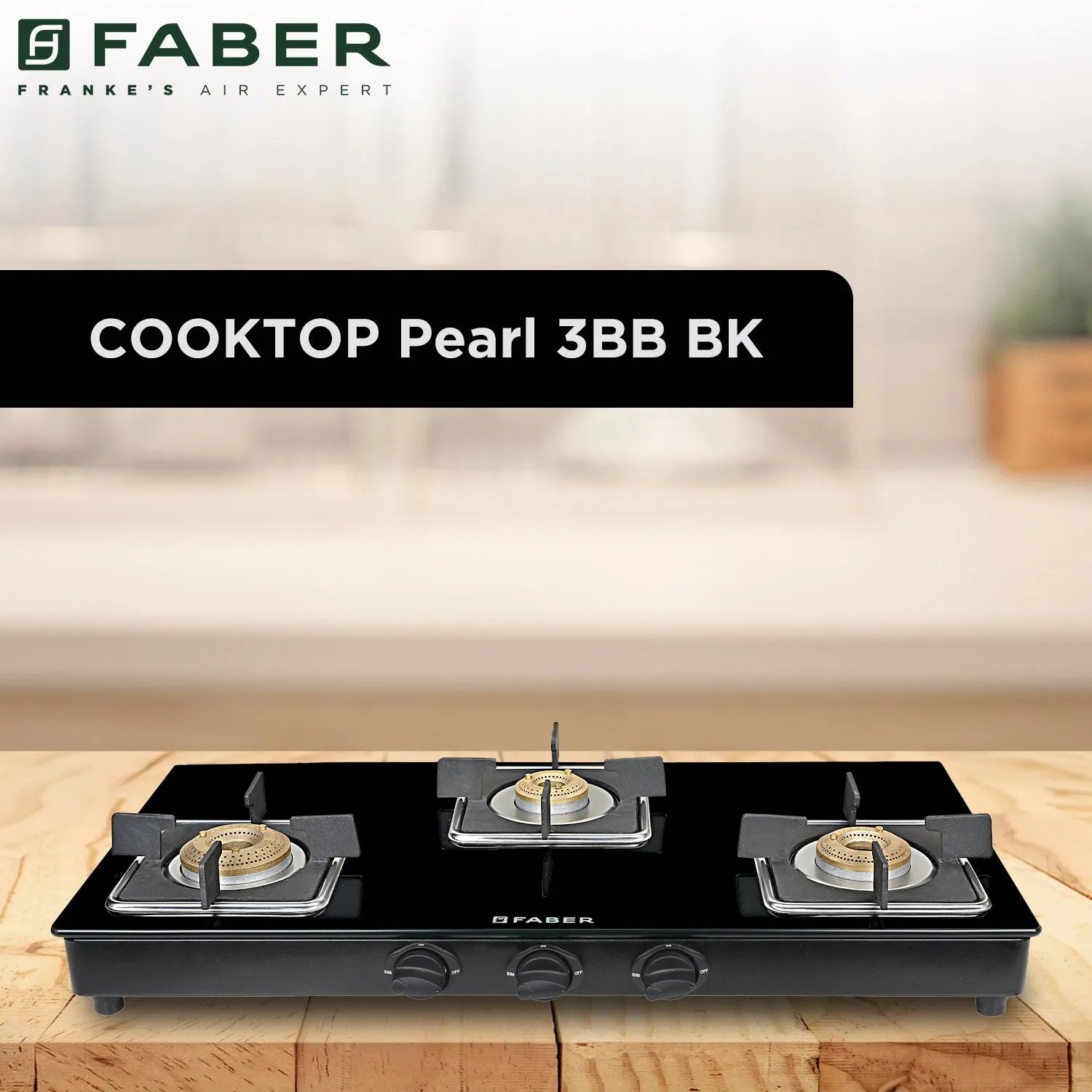  HOB COOKTOP PEARL 3BB BK