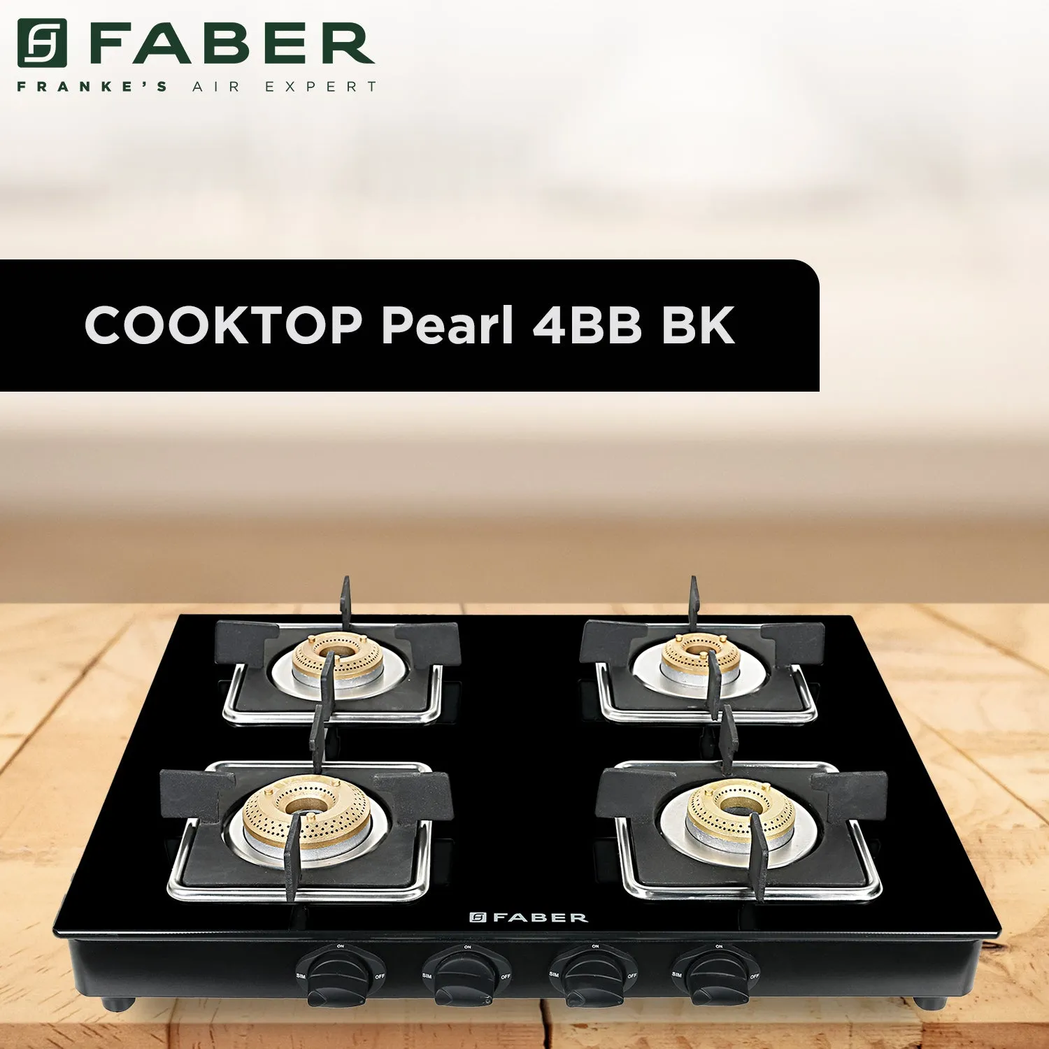  HOB COOKTOP PEARL 4BB BK