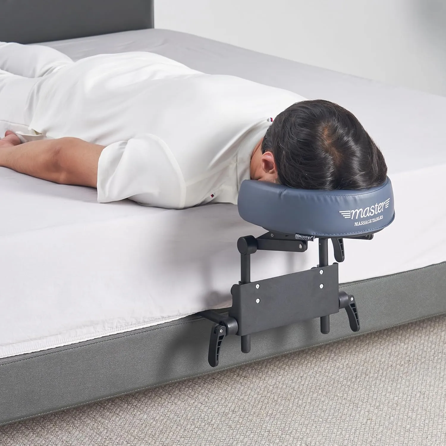 Home Use Sleeping Mattress Top Massage Kit-Adjustable Headrest Face Pillow Cradle & Face face Down Therapy After Eye Surgery (Royal Blue)