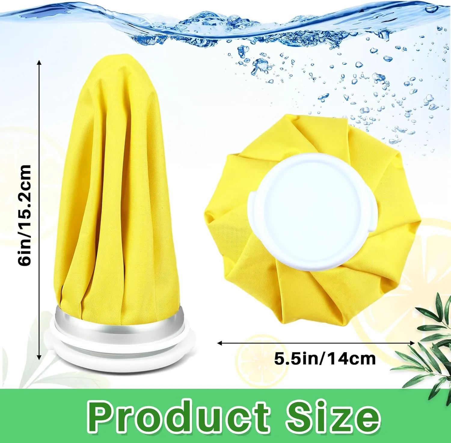 Honoson 4 Pack Reusable Ice Pack and Hot Water Bag for Adults, Cold and Hot Use for Injuries, Pain Relief, Wisdom Teeth, Breastfeeding, Tired Eyes, 5.5 Inches(Vivid Pure Style)