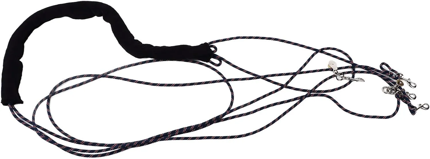 Horse Lunging Training Aid, Soft Horse Training Rope Multifunction Horse Lunging Training Aid System Simple Adjustment Horse Rein Elastic Neck Stretcher Training Aid for Horses