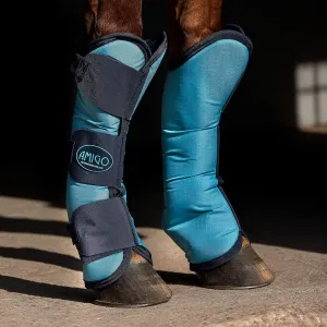 Horseware Ireland Amigo Ripstop Travel Boots, Color: Delphinium Blue/Navy, Size: Pony (DBPT00-DBB0-PY)