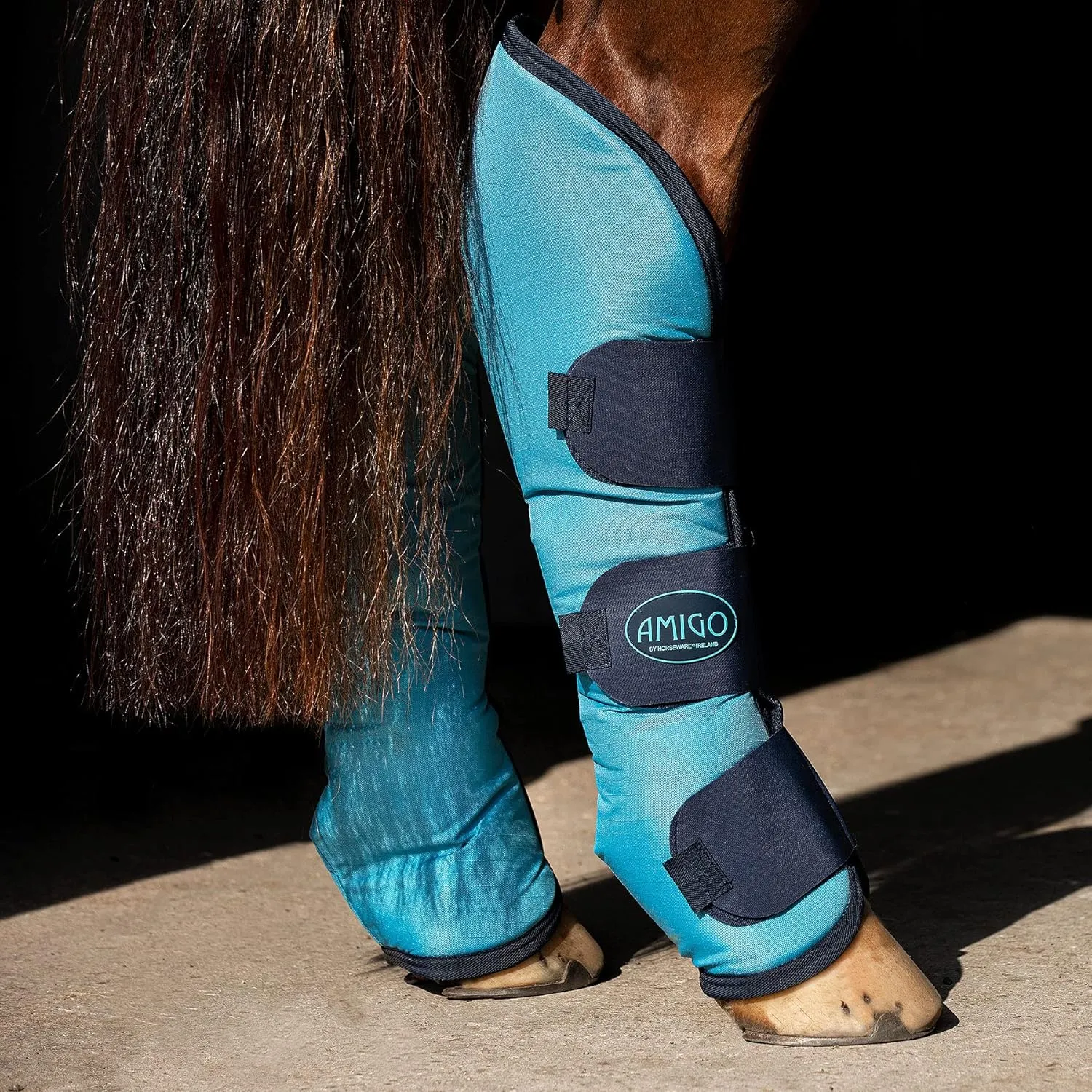 Horseware Ireland Amigo Ripstop Travel Boots, Color: Delphinium Blue/Navy, Size: Pony (DBPT00-DBB0-PY)