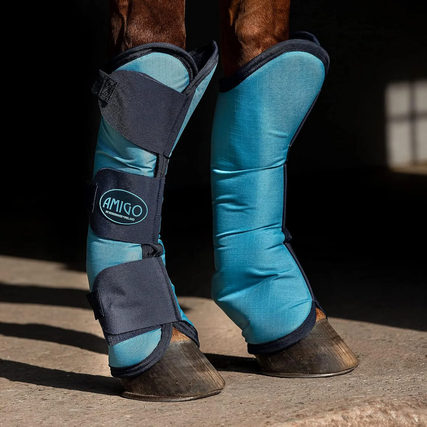 Horseware Ireland Amigo Ripstop Travel Boots, Color: Delphinium Blue/Navy, Size: Pony (DBPT00-DBB0-PY)
