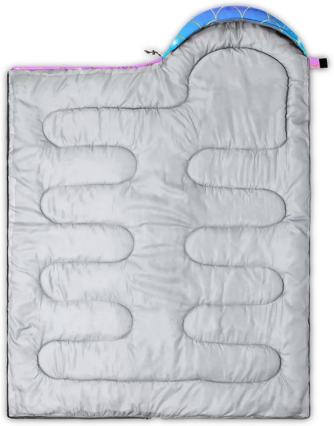 HOSIMA Cartoon Axolotl Sleeping Bags for Kids 10-12,Blue Cartoon Kids Sleeping Bags for Girls Boys,Compact Sleeping Bag for Camping Essentials and Hiking.