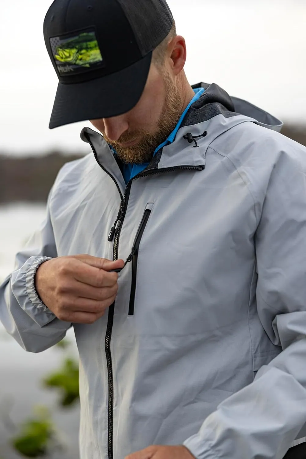HUK Men's Rover, Waterproof & Wind-Resistant Jacket with Hood