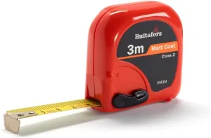Hultafors 369003 Short Tape Steel UM 3M, Black/Red