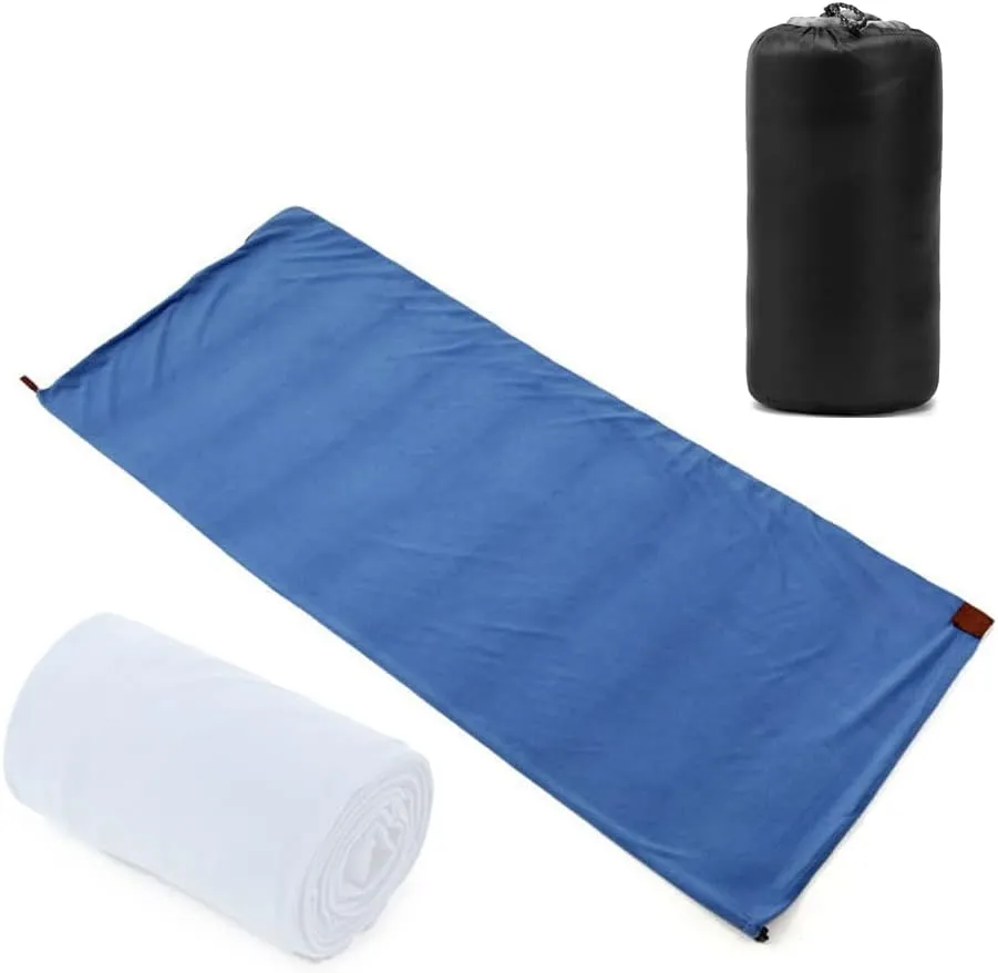 HXBER Outdoor Sleeping Bags Portable Emergency Sleeping Bag Light-Weight Fleece Sleeping Bag for Camping Travel Hiking