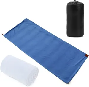 HXBER Outdoor Sleeping Bags Portable Emergency Sleeping Bag Light-Weight Fleece Sleeping Bag for Camping Travel Hiking