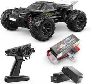 HYPER GO H16BM Brushless 42 Mph Fast RC Cars for Adults, 1/16 Hobby Off-Road RC Truck, RTR Remote Control Car (2 x 2S Lipo and 1 x 3S Lipo Battery and 3S Charging Cable Included