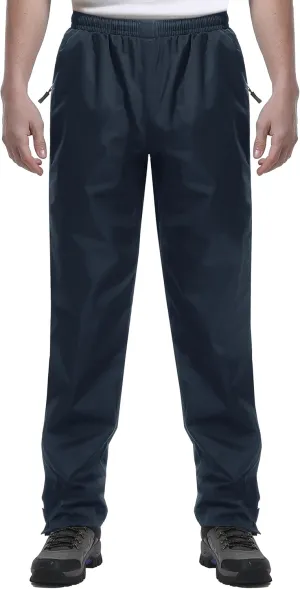 iCreek Men's Rain Pants Waterproof Rain Over Pants Hiking Pants Windproof Lightweight Outdoor for Golf, Fishing